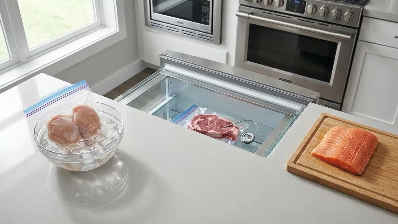 D&eacute;congeler la viande sans risque : 3 m&eacute;thodes s&ucirc;res et rapides