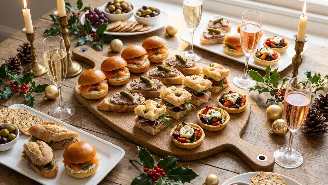 Mini sandwich ap&eacute;ritif de No&euml;l pour buffet : 10 garnitures qui se pr&eacute;parent &agrave; l&rsquo;avance