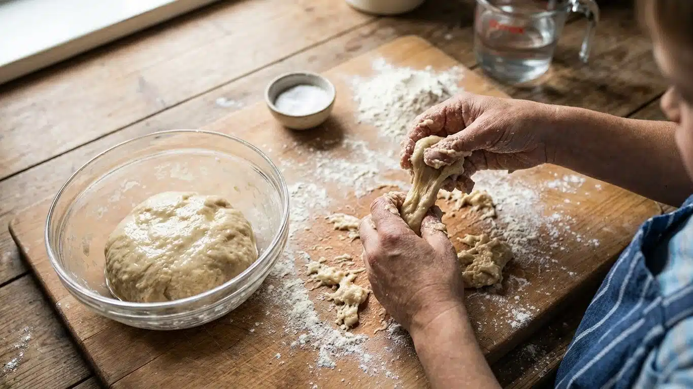 P&acirc;te &agrave; sel trop collante : comment la rattraper (farine, repos, texture)