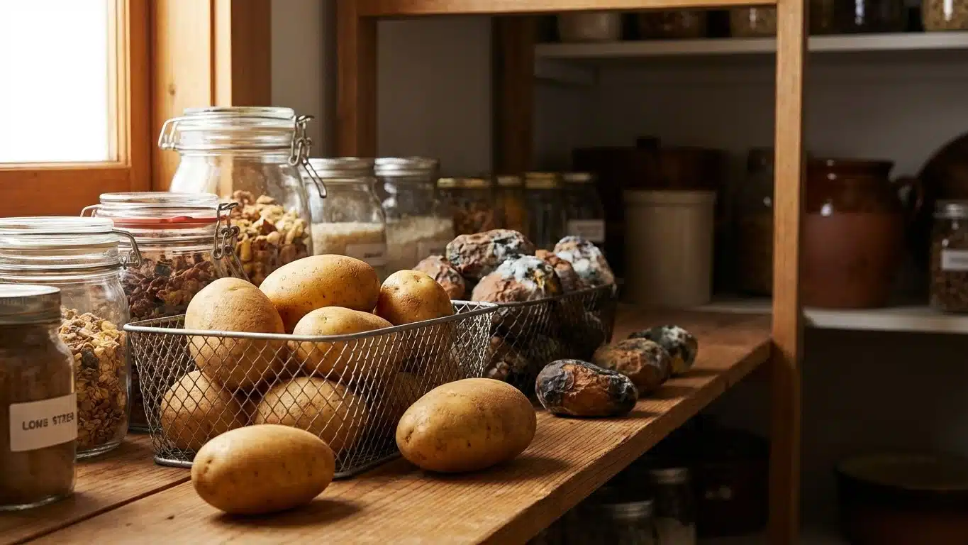 Pomme de terre qui pourrit : causes fr&eacute;quentes et comment sauver le stock