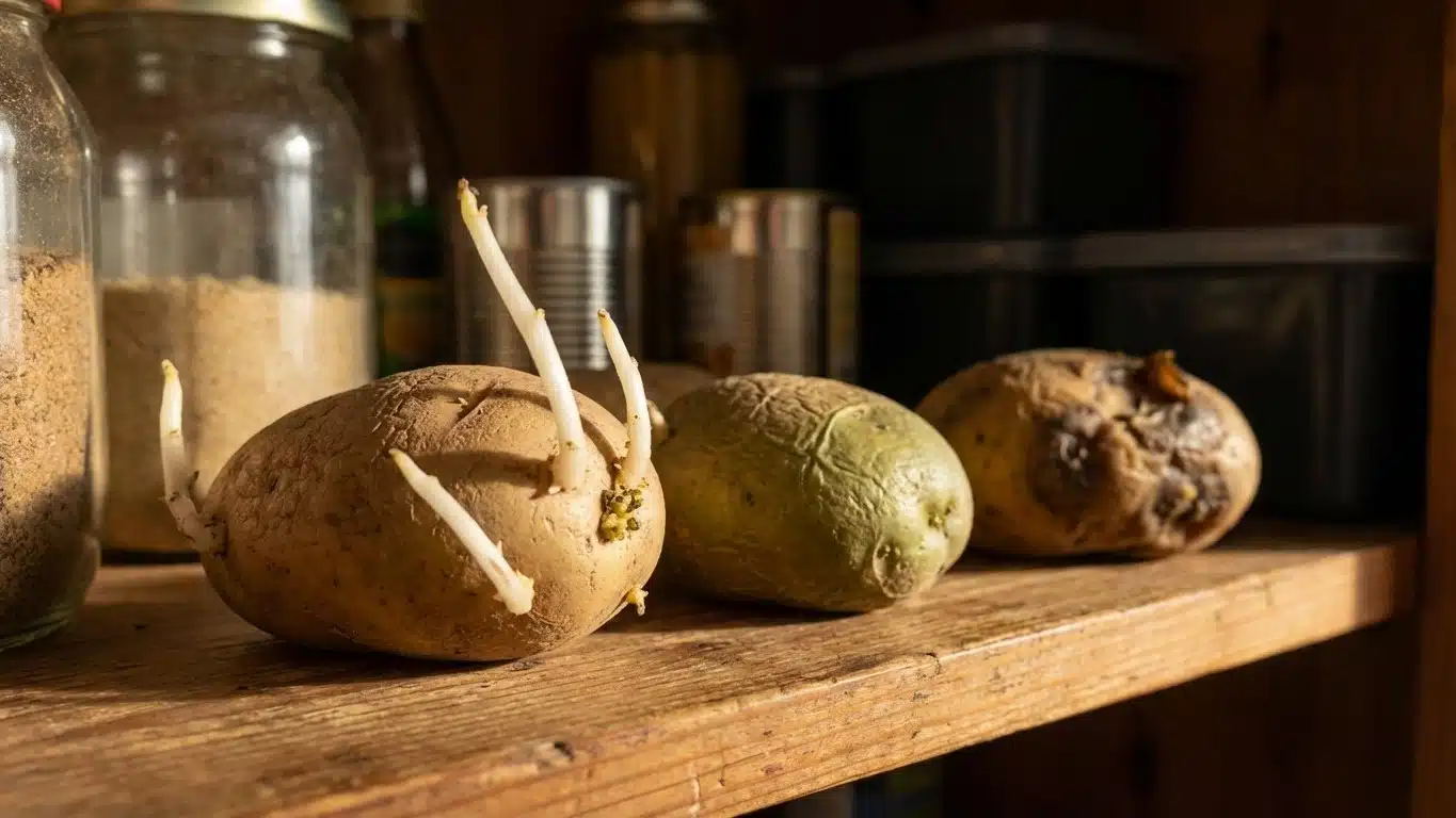 Pommes de terre qui germent, verdissent ou pourrissent : causes, risques et solutions