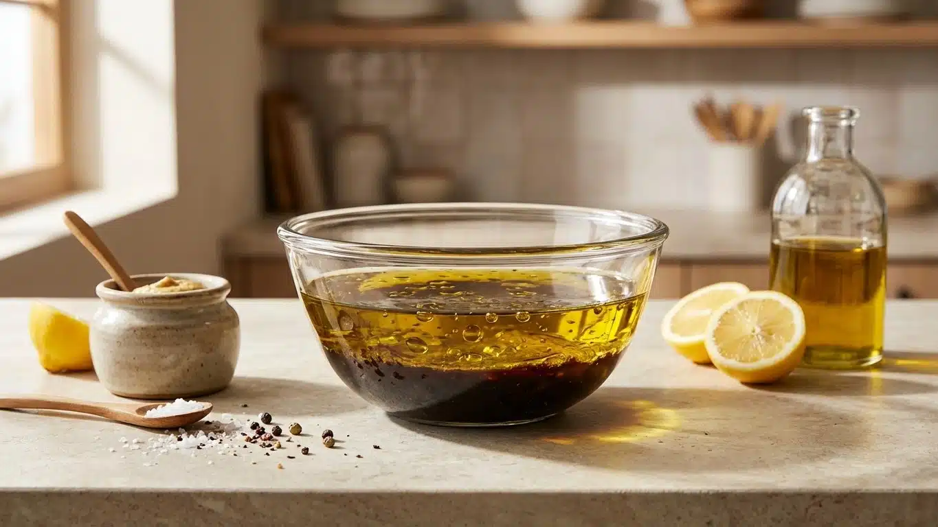 Rattraper une vinaigrette rat&eacute;e : trop acide, trop moutard&eacute;e ou s&eacute;par&eacute;e