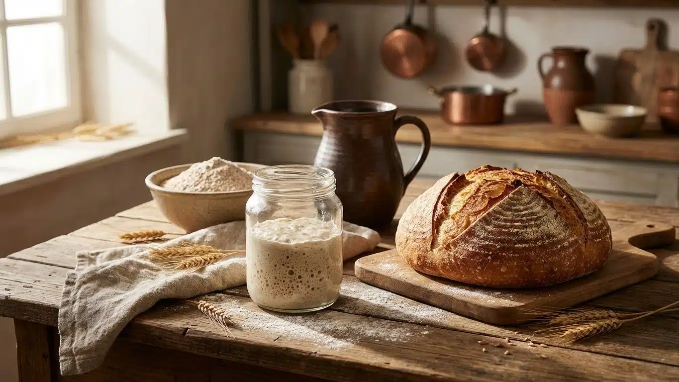 Recette de pain ancien &agrave; la levure naturelle comme autrefois
