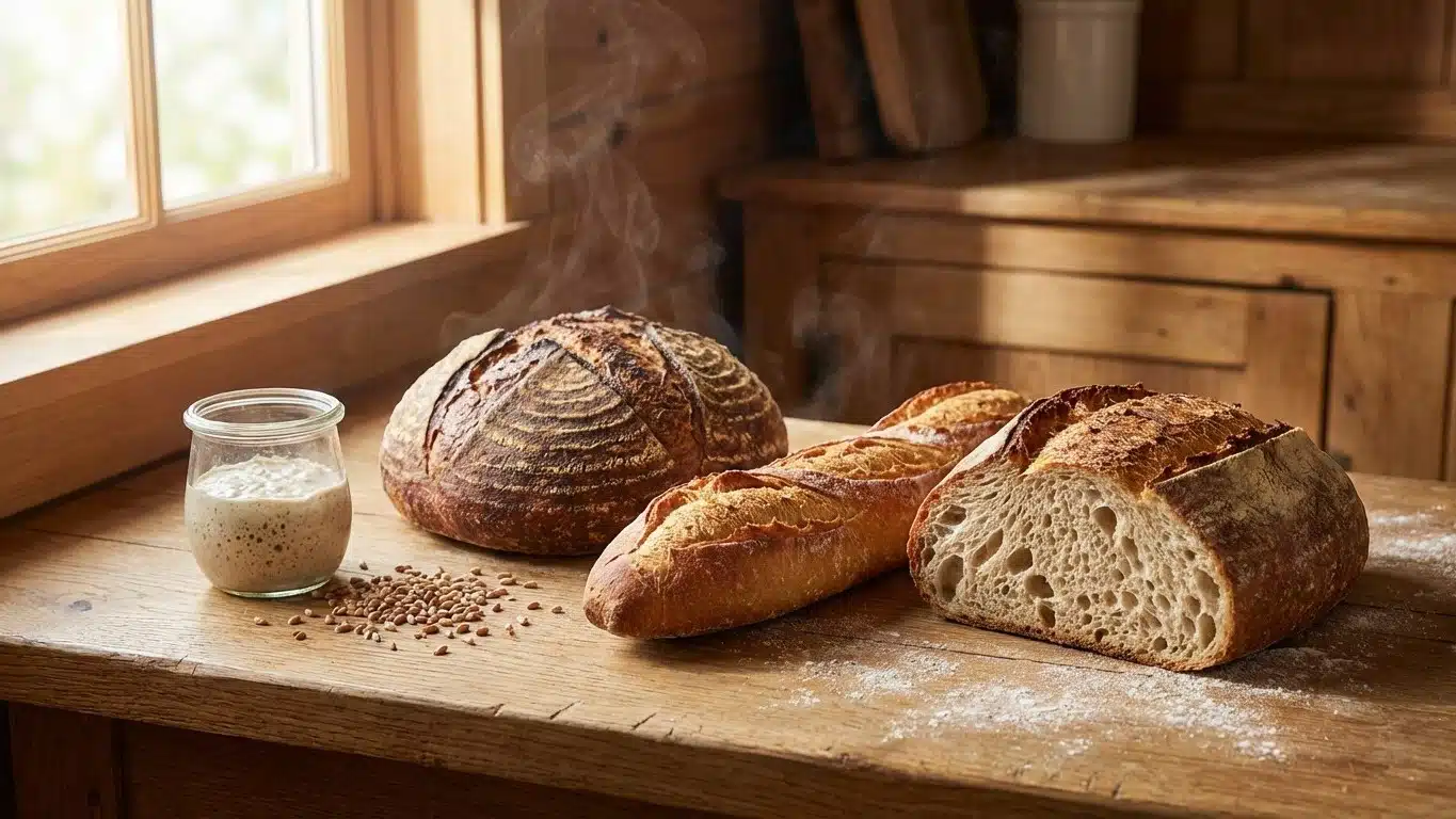 Recettes de pain avec levure maison : du pain de campagne &agrave; la baguette