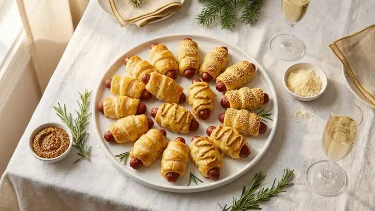 Saucisses feuillet&eacute;es ap&eacute;ritif de No&euml;l : la recette + variantes (moutarde, fromage, s&eacute;same)