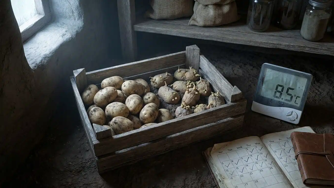 Temp&eacute;rature id&eacute;ale pour conserver les pommes de terre : le bon r&eacute;glage en pratique