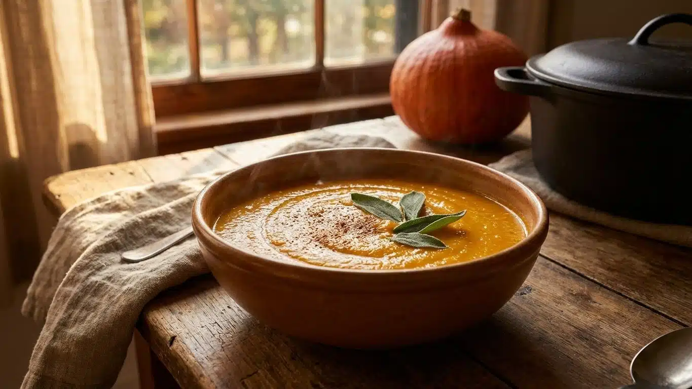Soupe de potiron traditionnelle : la recette de base et ses variantes