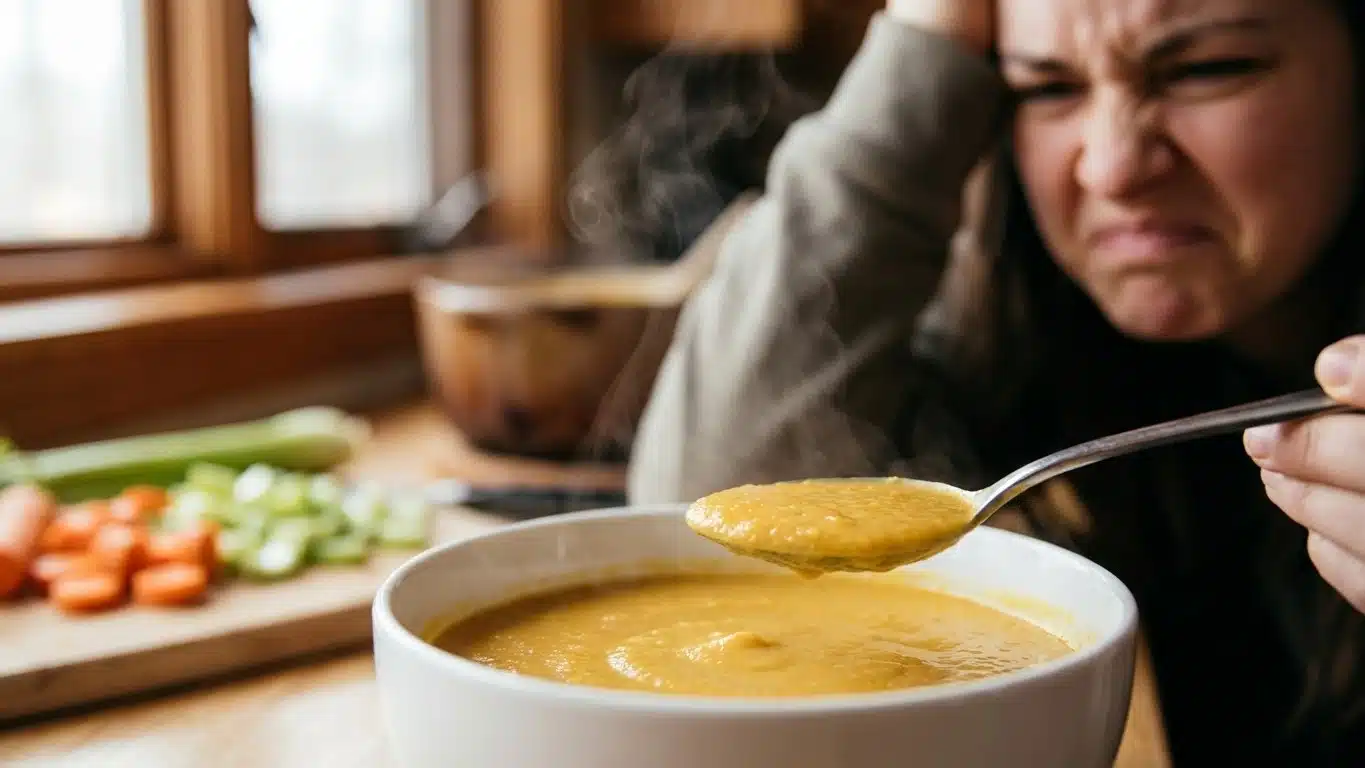 Rattraper une soupe trop sal&eacute;e : dilution, f&eacute;culents et &eacute;quilibre des saveurs
