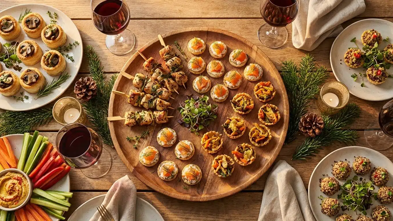 Recettes d&rsquo;ap&eacute;ritif de No&euml;l sans porc : alternatives festives (volaille, poisson, v&eacute;g&eacute;tal)