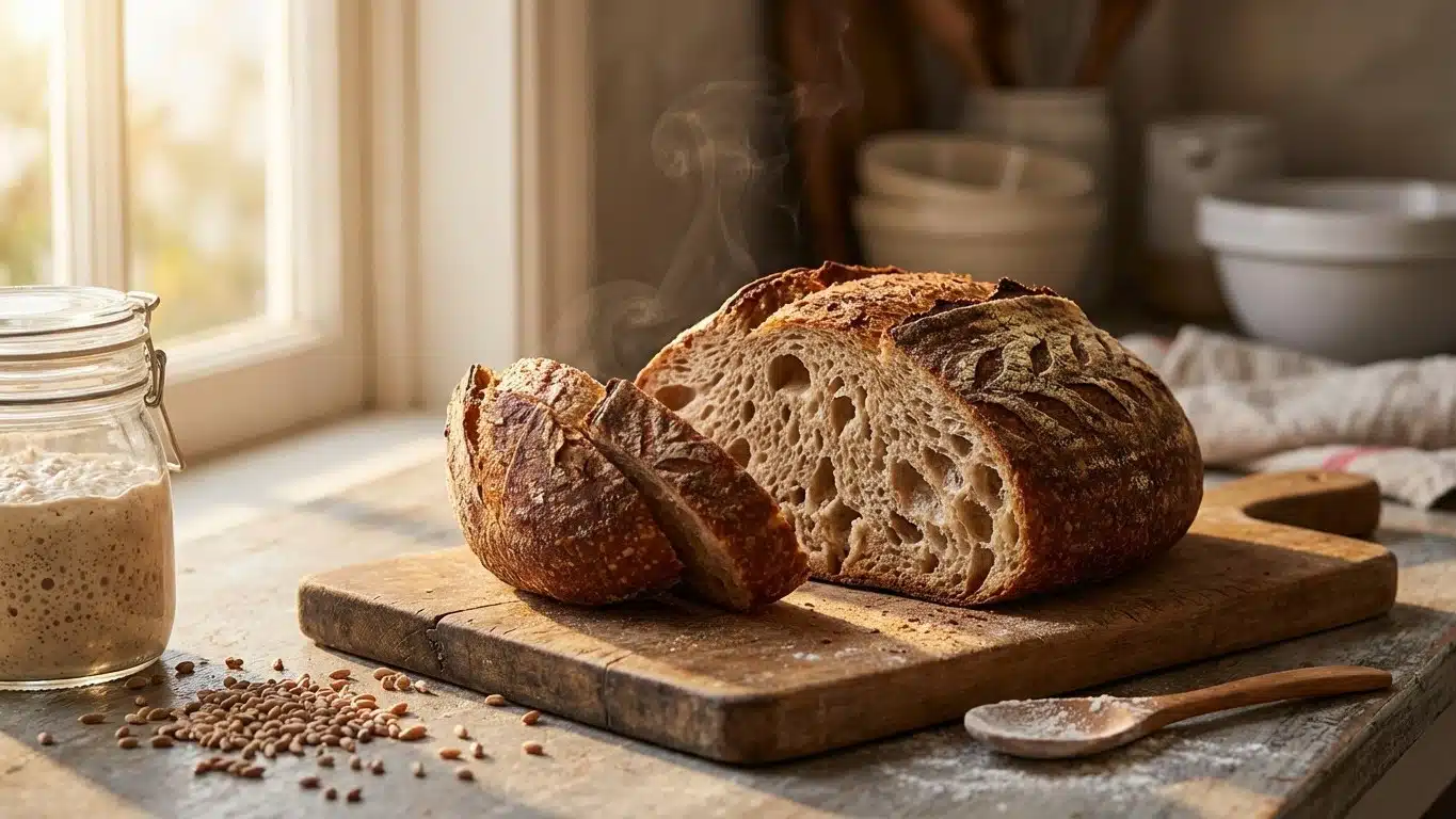 Recette du pain au levain maison : moelleux et croustillant