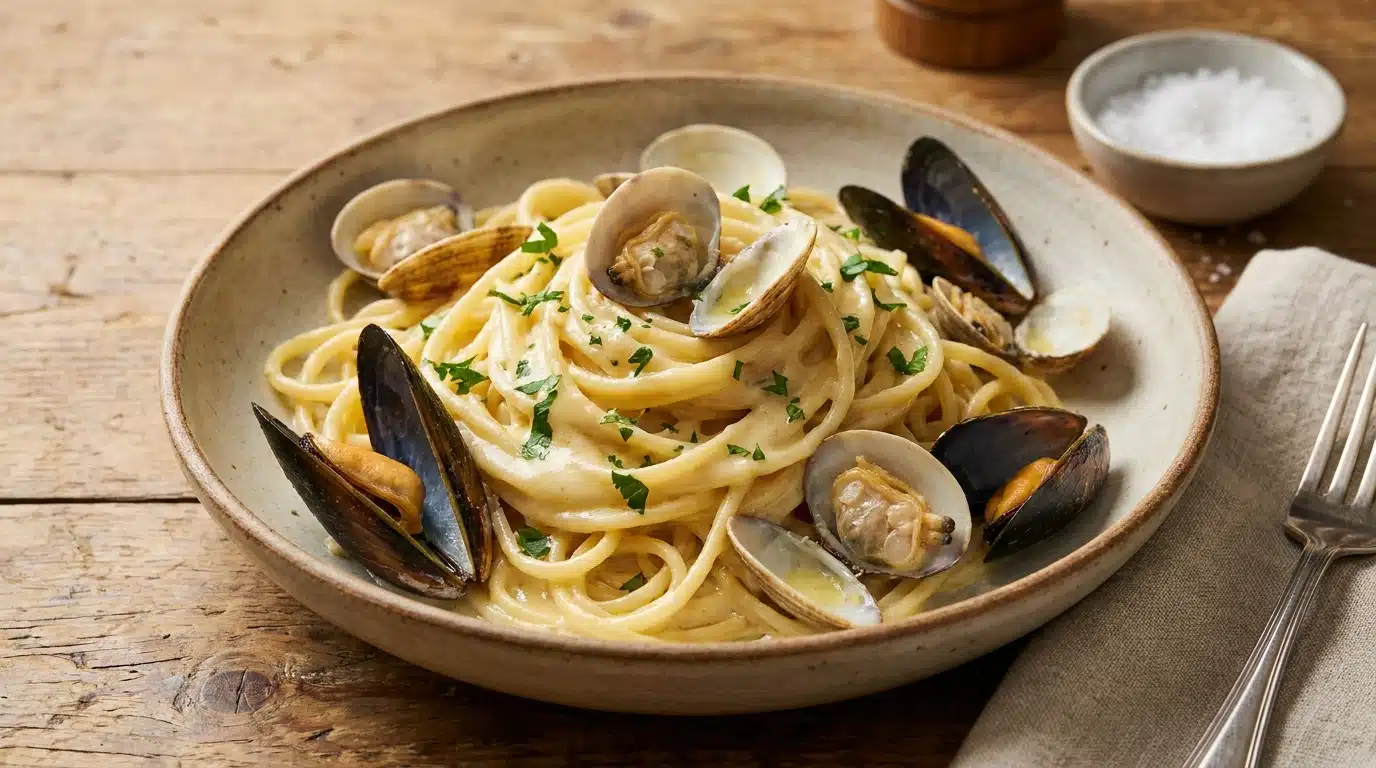 p&acirc;tes aux fruits de mer