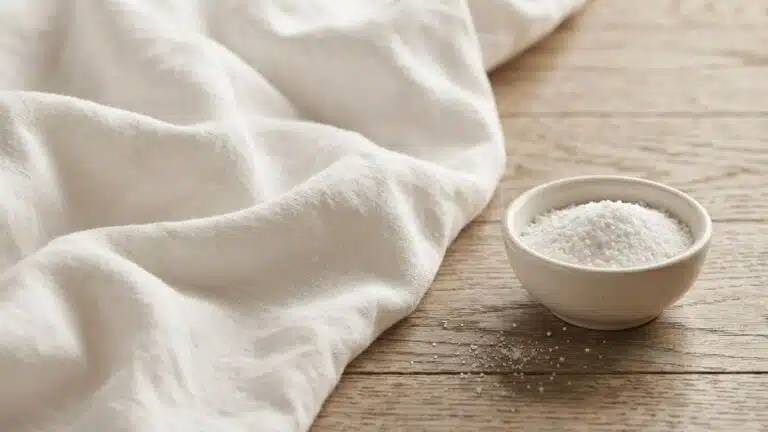 Fini la javel qui fixe le jaune sur le linge blanc : cette poudre &agrave; moins de 5 &euro; blanchit sans virer, m&ecirc;me sur les vieux d...