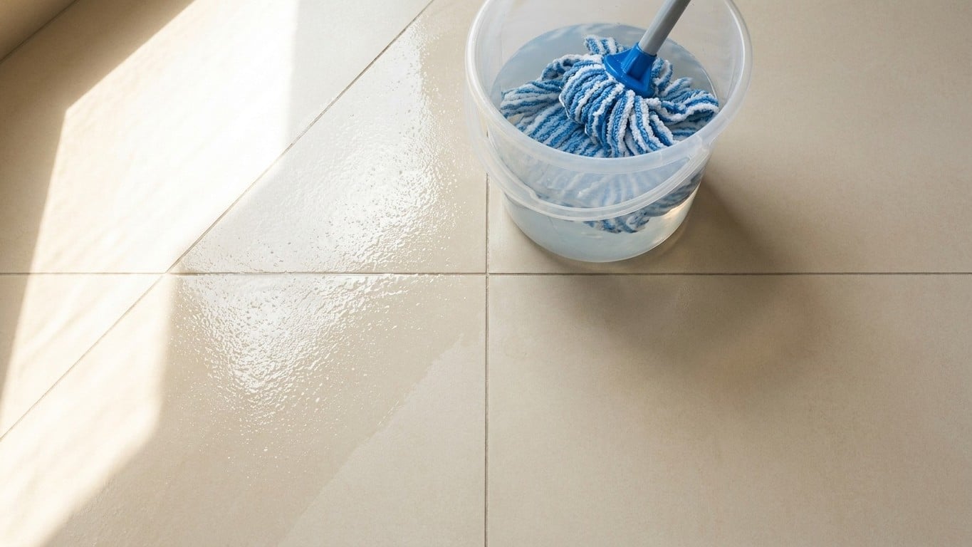 Fini le sol collant apr&egrave;s le lavage en pleine chaleur : ce geste tout simple avant de passer la serpill&egrave;re change tout