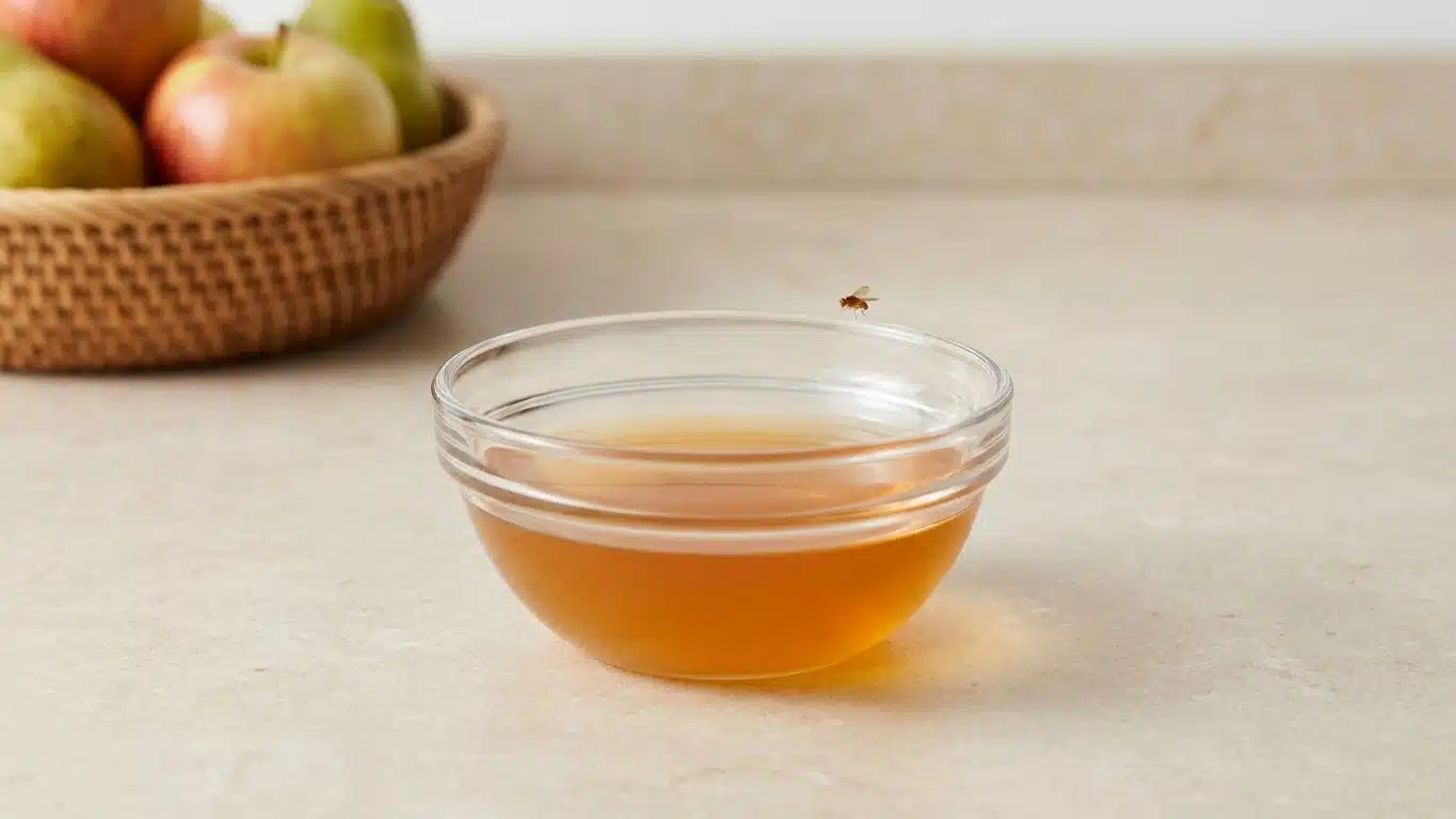 Fini les moucherons qui envahissent la corbeille de fruits : depuis qu'une voisine m'a montr&eacute; ce pi&egrave;ge maison, ils ont dis...