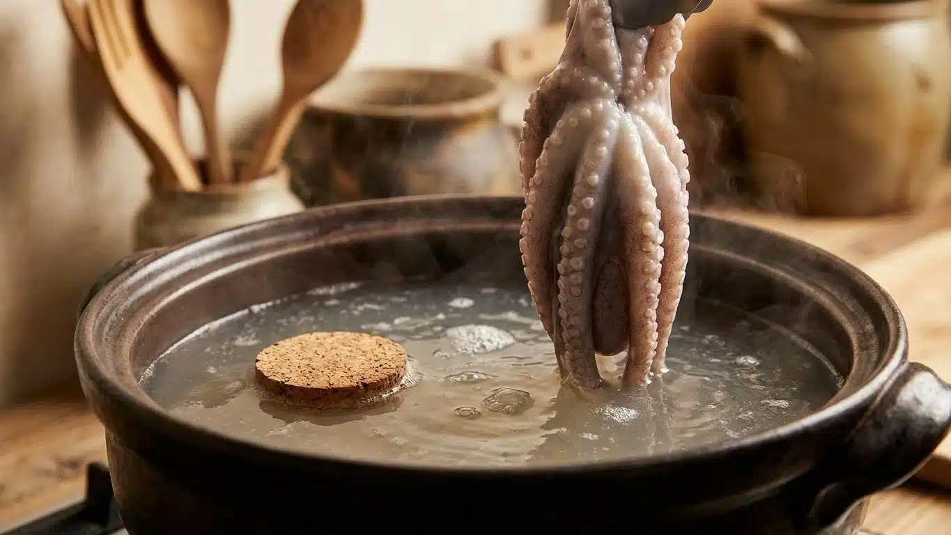 J'ai jet&eacute; un bouchon de li&egrave;ge dans l'eau de cuisson de mon poulpe : au premier coup de dent, plus rien &agrave; voir