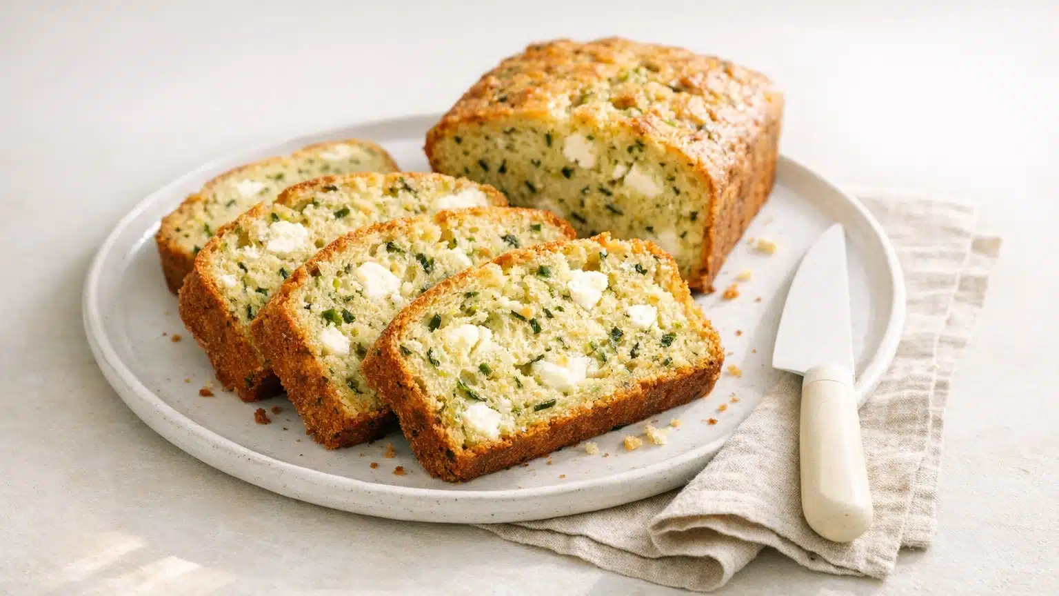 J'ai vers&eacute; des courgettes r&acirc;p&eacute;es et de la feta dans un moule &agrave; cake : ce repas d'&eacute;t&eacute; tout simple, toute la famille me le r...