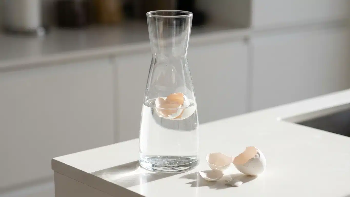 Je frottais ma carafe &eacute;troite avec un goupillon qui ne passait jamais au fond : depuis que je secoue des coquilles d'&oelig;uf a...