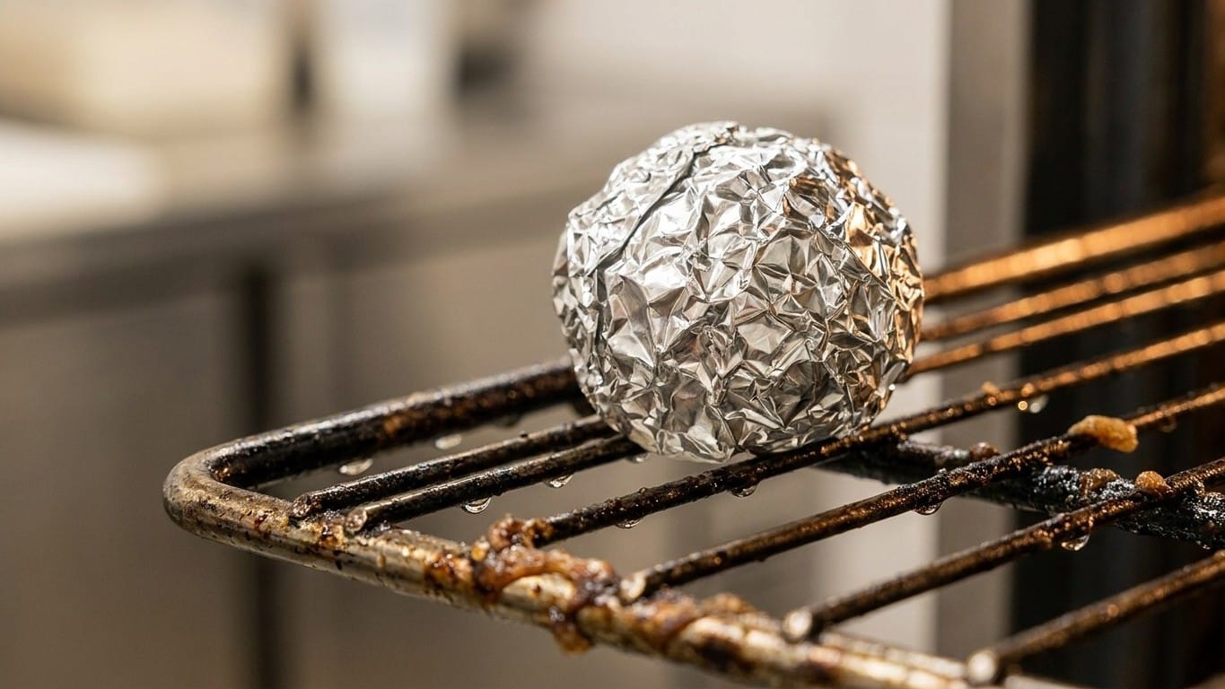 Je frottais ma grille de four &agrave; l'&eacute;ponge abrasive depuis toujours : le jour o&ugrave; j'ai roul&eacute; une boule de papier alu, j'ai vu...