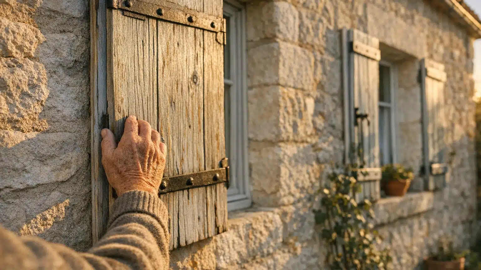 Les anciens n'avaient pas de clim et gardaient la maison fra&icirc;che tout l'&eacute;t&eacute; : ils faisaient un geste pr&eacute;cis au matin que p...