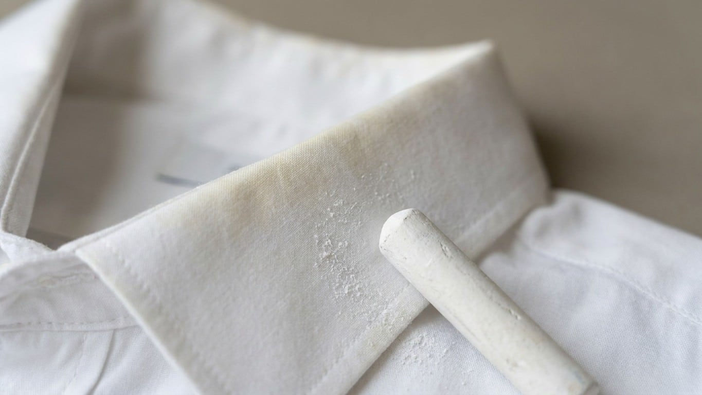 Ma grand-m&egrave;re frottait toujours un morceau de craie blanche sur les cols de chemise avant de les mettre en machine et ce n...