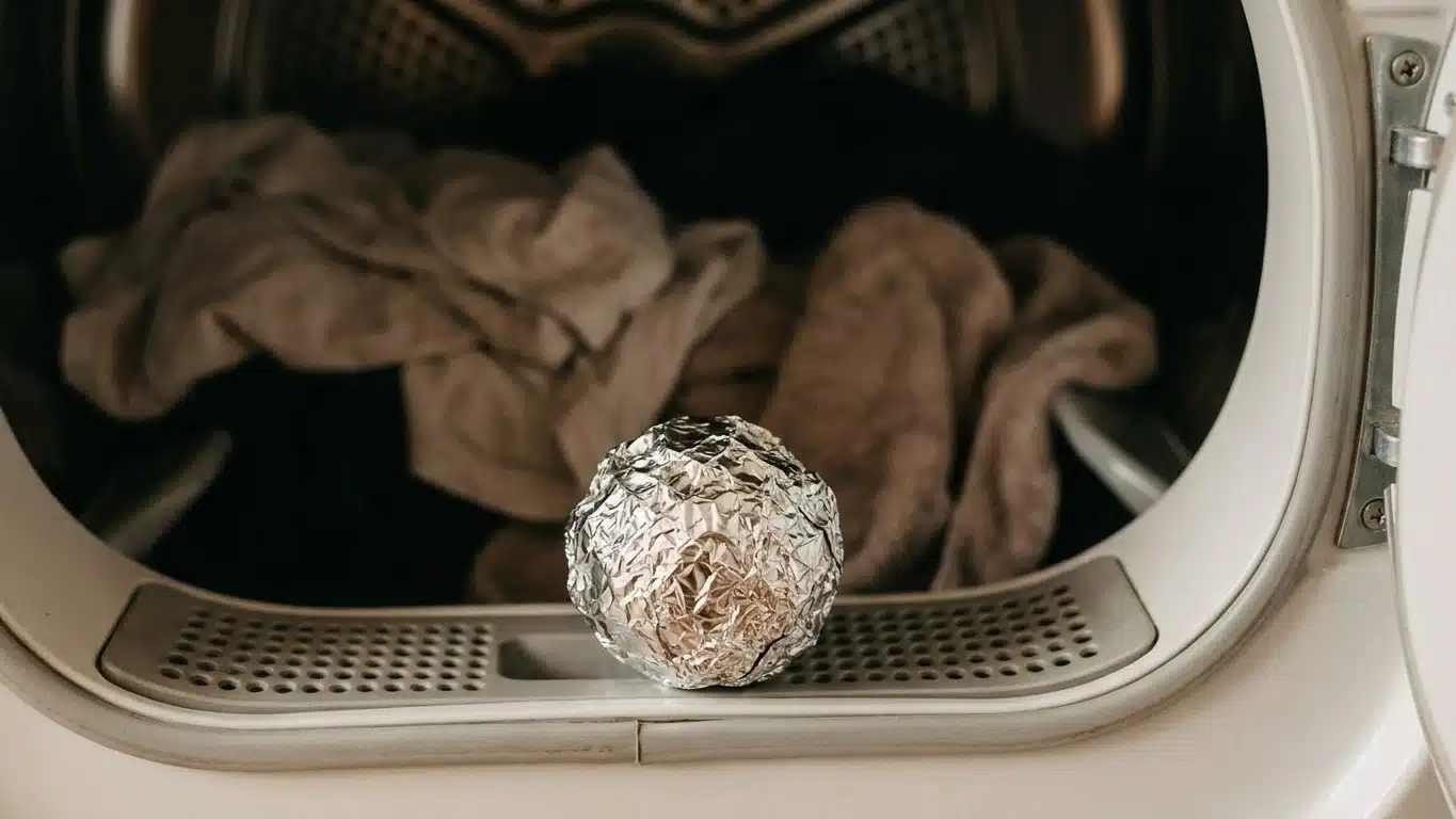 Mon voisin jette toujours une boule de papier aluminium dans son s&egrave;che-linge avant de lancer le cycle et ce n'est pas pour...