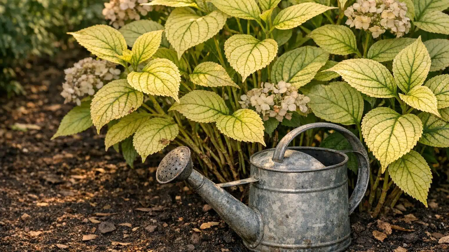 Mon voisin verse toujours la m&ecirc;me chose au pied de ses hortensias qui ne fleurissent plus et ce n'est pas de l'engrais