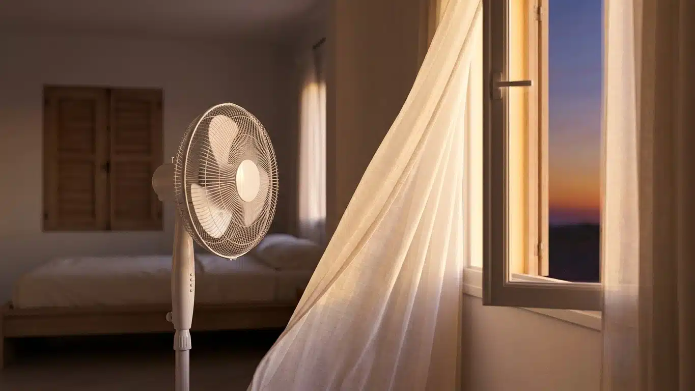 Fini la chambre &eacute;touffante m&ecirc;me ventilateur allum&eacute; toute la nuit : l'endroit o&ugrave; les anciens le posaient le soir fait chute...