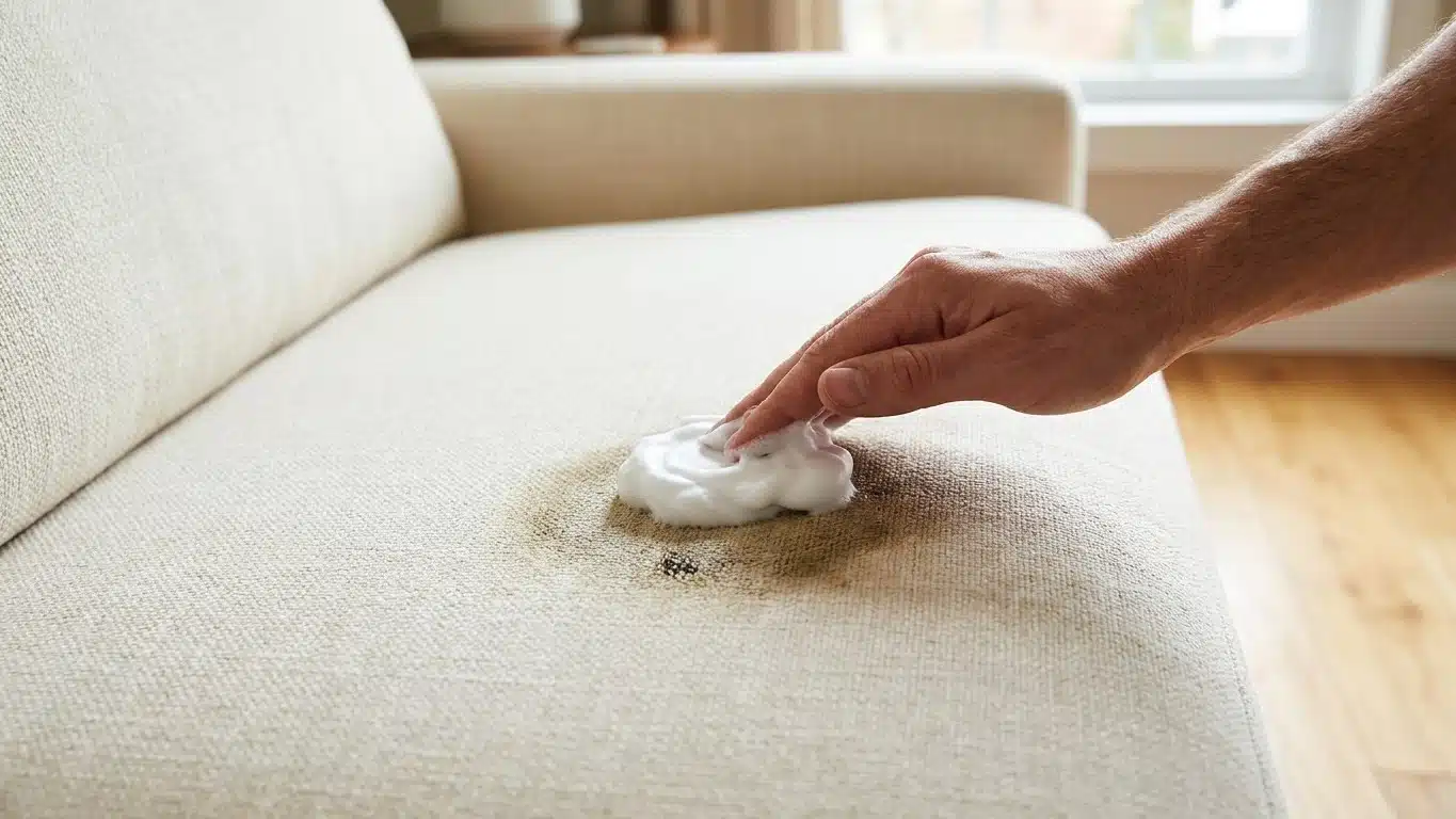 Fini la tache de gras incrust&eacute;e sur le canap&eacute; que l'eau savonneuse fait juste &eacute;taler : ce produit que vous avez d&eacute;j&agrave; dans ...