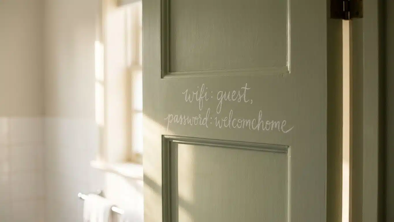 Fini le code wifi r&eacute;p&eacute;t&eacute; dix fois &agrave; chaque ap&eacute;ro : l'endroit o&ugrave; je l'ai &eacute;crit au feutre craie surprend mes invit&eacute;s (et ils...