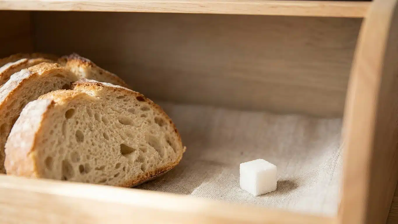 Fini le pain qui moisit au fond de la bo&icirc;te au bout de trois jours : ce morceau que vous avez d&eacute;j&agrave; dans le placard absorbe...