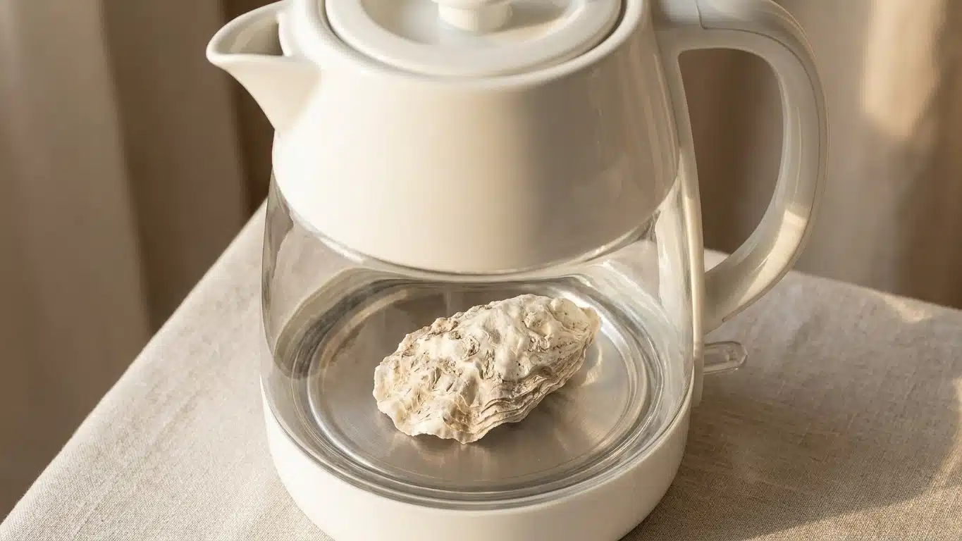 Je d&eacute;tartrais ma bouilloire au vinaigre mois apr&egrave;s mois comme tout le monde : un ancien m'a montr&eacute; ce qu'il laissait au fo...