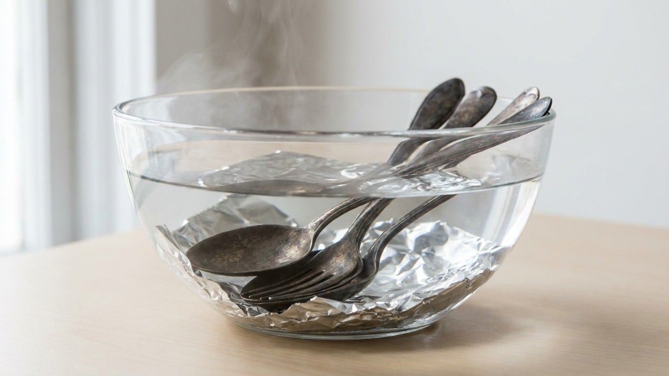 Je frottais mes couverts en argent noircis heure apr&egrave;s heure comme tout le monde : une ancienne m'a montr&eacute; la feuille qu'e...