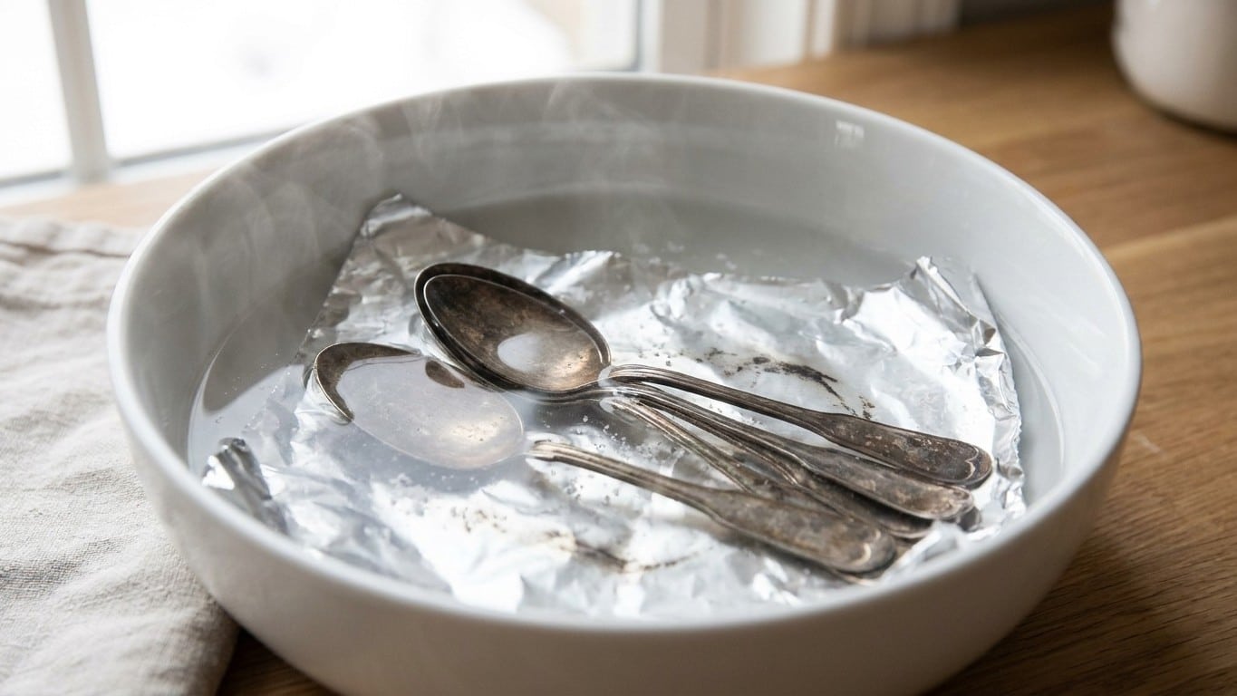 Je frottais mes couverts en argent noircis pendant des heures : depuis qu'un ancien m'a montr&eacute; ce qu'il glisse au fond de ...