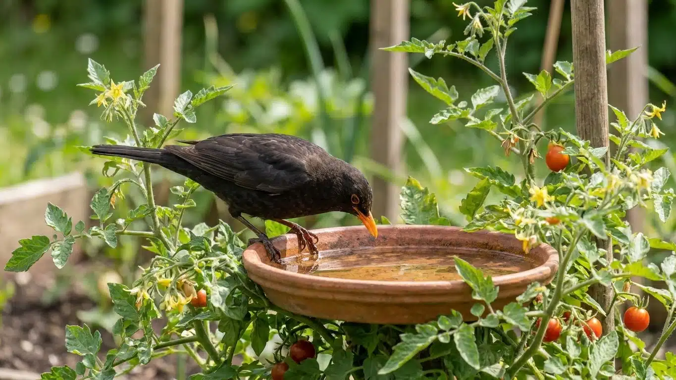 Les anciens posaient une simple coupelle pr&egrave;s des pieds de tomates et ce n'&eacute;tait pas pour la d&eacute;co : regardez ce que font l...