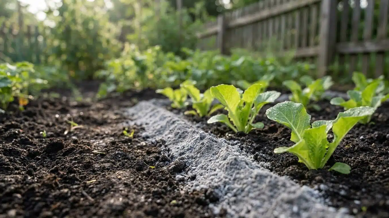Les limaces ont d&eacute;sert&eacute; ses salades depuis qu'il r&eacute;pand autour cette poudre qu'on jette tous apr&egrave;s l'hiver