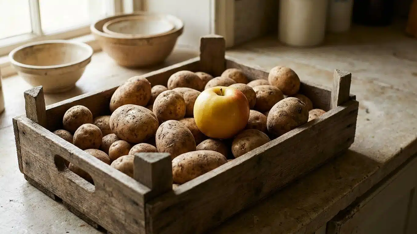 Ma grand-m&egrave;re glissait toujours une pomme dans son sac de pommes de terre et ce n'&eacute;tait pas par &eacute;tourderie