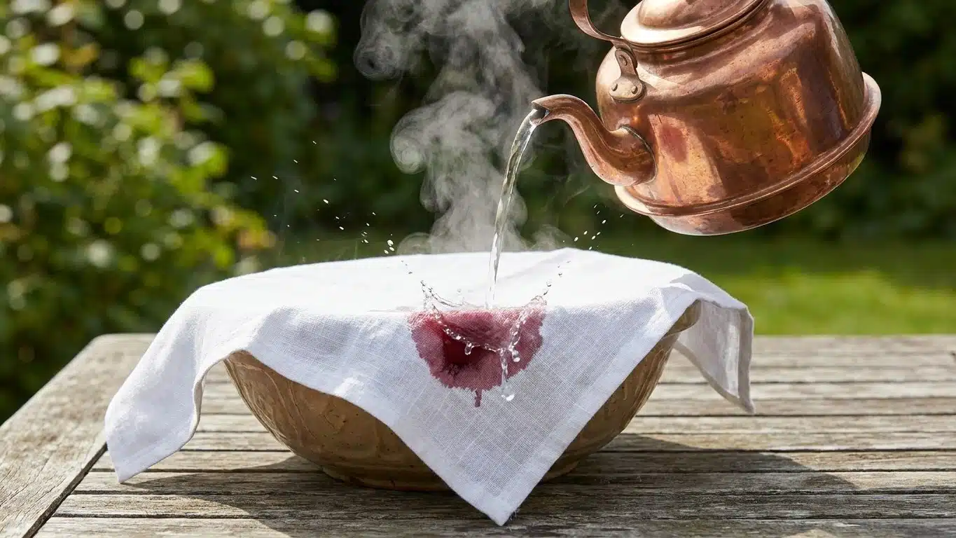 Ma grand-m&egrave;re ne mettait jamais de d&eacute;tachant sur ses nappes tach&eacute;es de cerise et pourtant elles ressortaient blanches : ce...