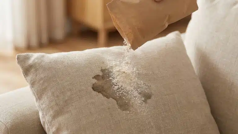 Ma voisine ne frotte jamais les taches de gras de son canap&eacute; et pourtant le tissu ressort impeccable : ce qu'elle laisse p...