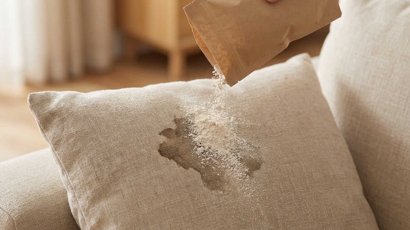 Ma voisine ne frotte jamais les taches de gras de son canap&eacute; et pourtant le tissu ressort impeccable : ce qu'elle laisse p...