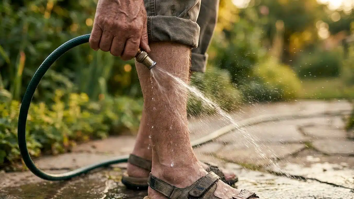 Mes jambes gonflaient chaque soir de canicule : le jour o&ugrave; mon grand-p&egrave;re a dirig&eacute; le jet du tuyau d'arrosage sur mes chev...