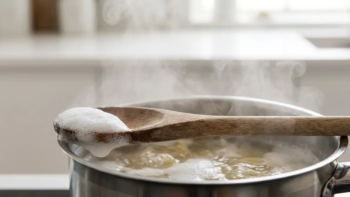 Mes p&acirc;tes d&eacute;bordaient &agrave; chaque cuisson malgr&eacute; la surveillance : un cuisinier m'a montr&eacute; ce qu'il posait en travers de la c...