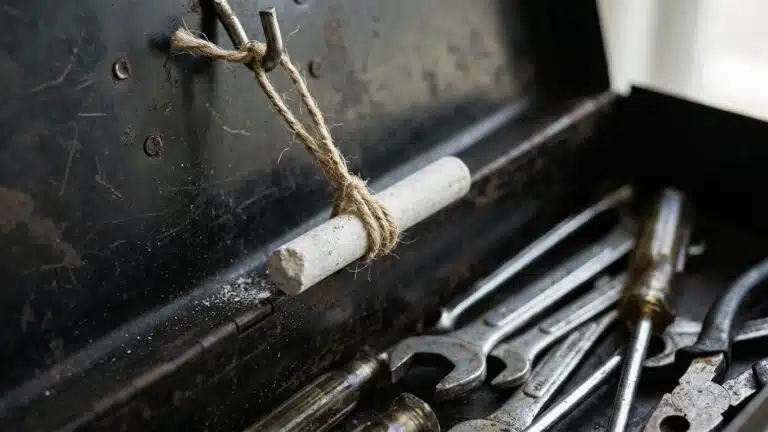 Mon grand-p&egrave;re accrochait toujours un b&acirc;ton de craie blanche dans sa caisse &agrave; outils et ce n'&eacute;tait pas pour tracer des rep...