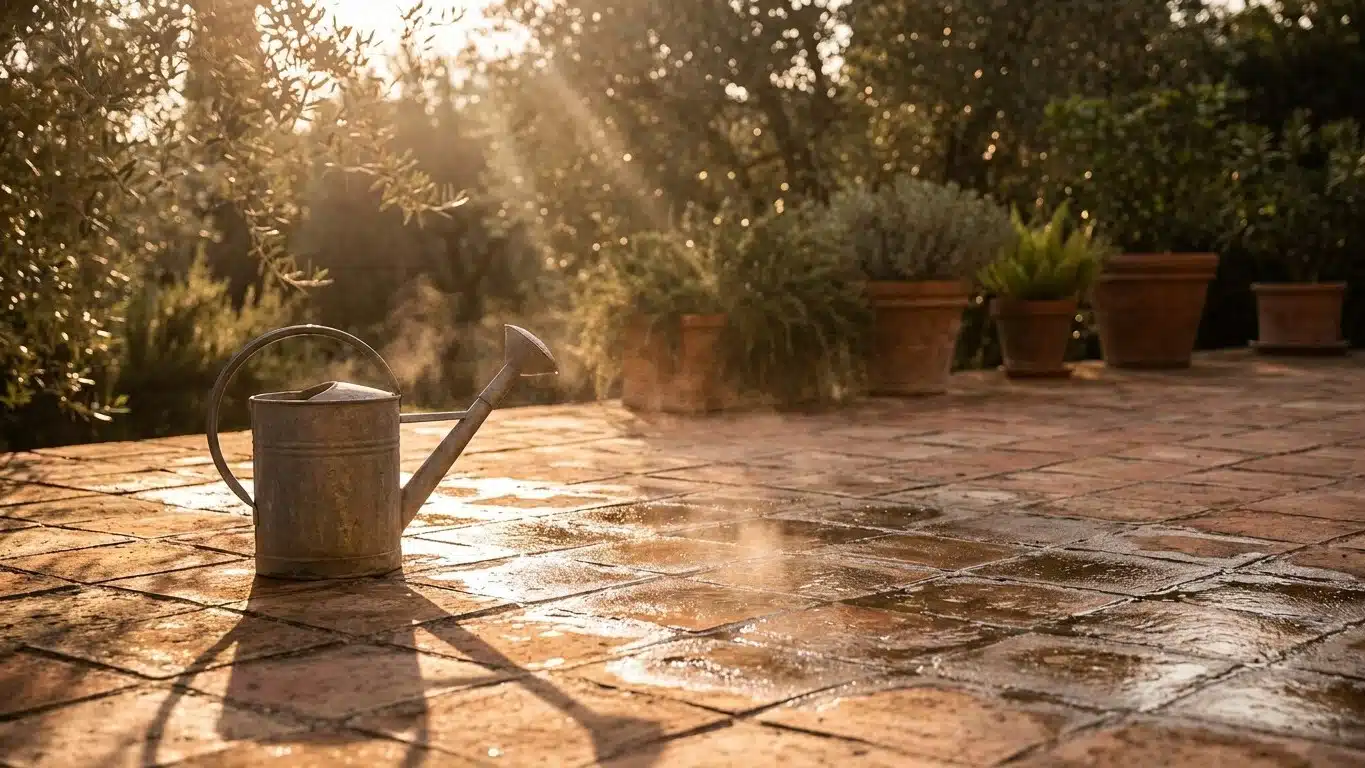Mon grand-p&egrave;re arrosait toujours le carrelage de la terrasse dix minutes avant le d&icirc;ner et ce n'est pas pour le nettoyer