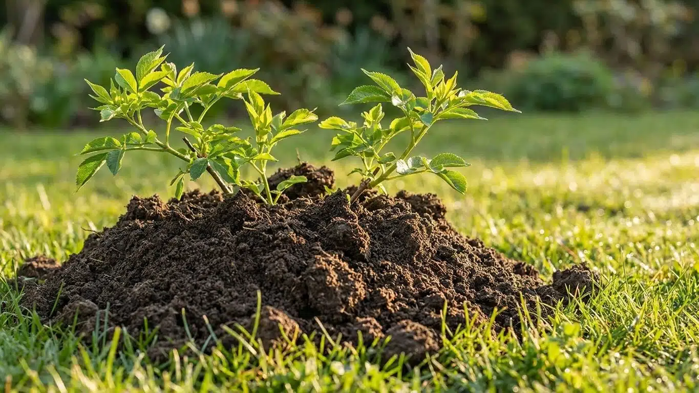 Mon voisin enfonce toujours des branches de sureau frais dans les taupini&egrave;res de sa pelouse et ce n'est pas pour marquer l...