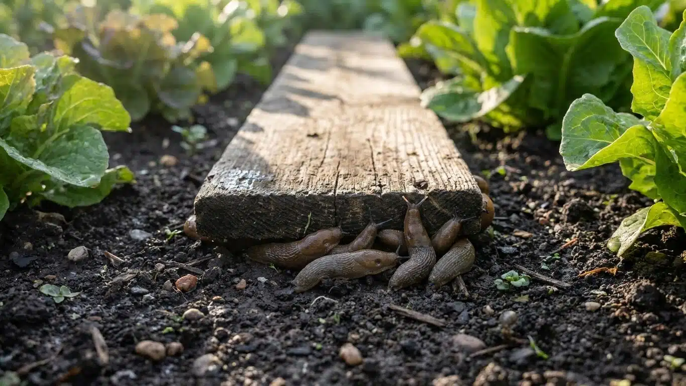 Mon voisin pose toujours une vieille planche au milieu de son potager apr&egrave;s chaque orage et ce n'est pas pour marcher au sec