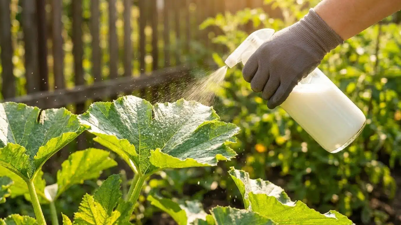 Mon voisin pulv&eacute;risait toujours du lait dilu&eacute; sur ses feuilles de courgette en plein soleil et ce n'&eacute;tait pas pour les nou...