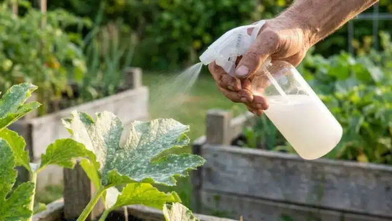 Mon voisin pulv&eacute;rise toujours du lait dilu&eacute; sur ses courgettes en juillet et ce n'est pas pour les nourrir