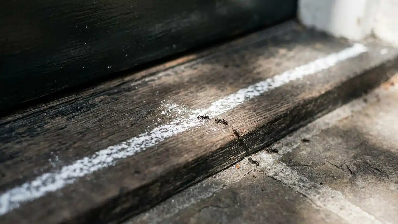 Mon voisin trace toujours un trait de craie de ma&ccedil;on sur le pas de sa porte en &eacute;t&eacute; et ce n'est pas pour marquer un rep&egrave;re