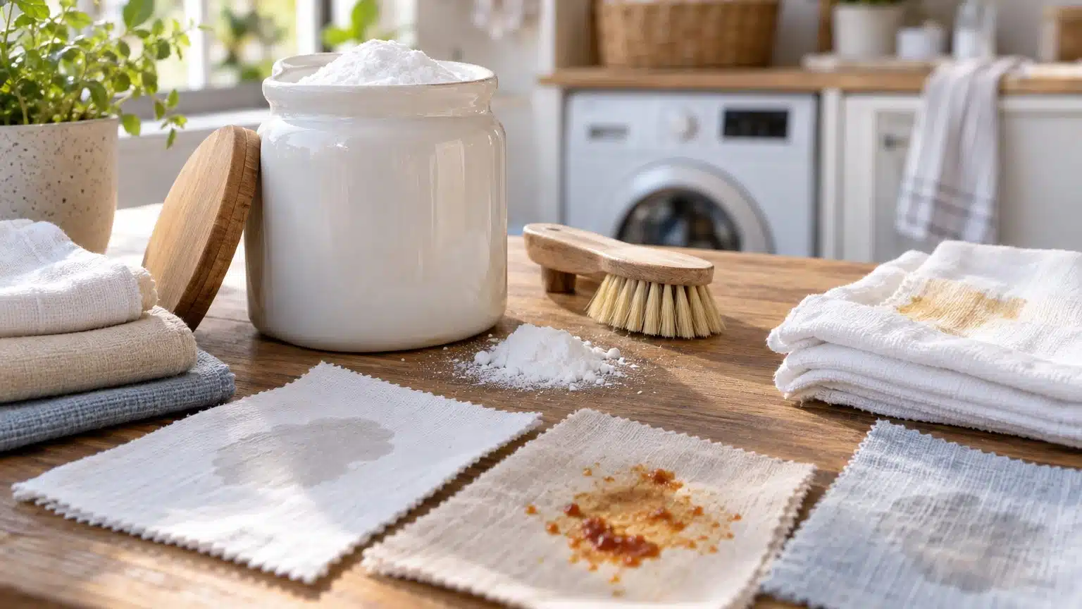 Bicarbonate de soude contre les taches : ce qu'il enl&egrave;ve, dosage et limites