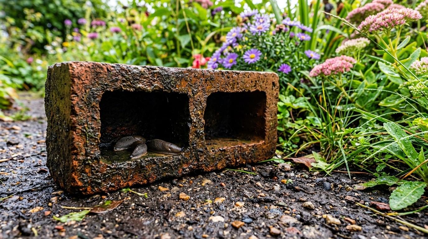 Cette brique creuse posée à plat sur l’allée en septembre vide vos massifs de limaces, et peu de jardiniers le savent